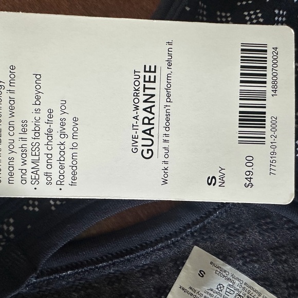 Athleta Navy Tank with Geometric Mesh - Picture 8 of 10